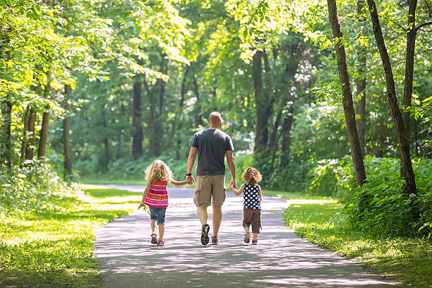 Father with kids