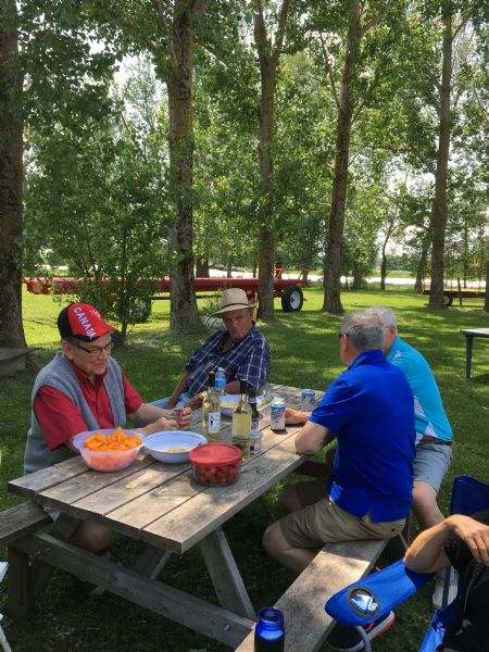 Tom hosting his annual Yake Reunion, the last Saturday in June.