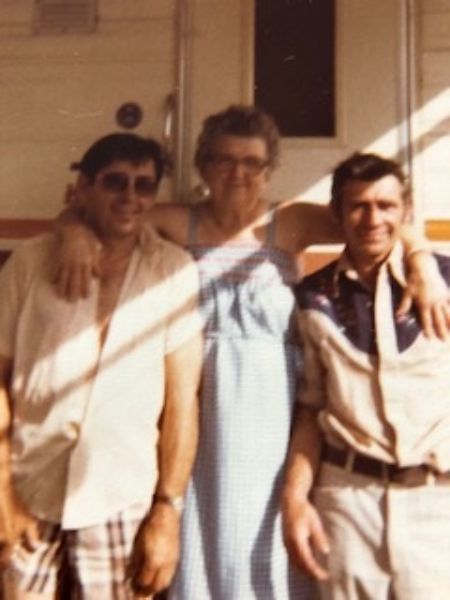 Photo taken in 1980 in Nova Scotia. Dad with his mother and his brother Harry. all three have now passed away