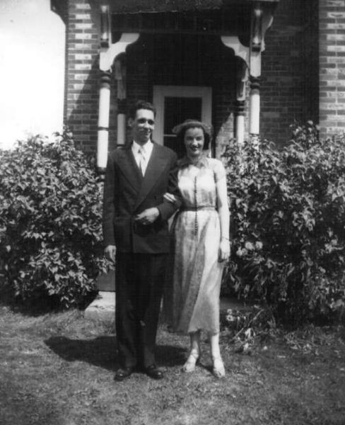 This photo was taken Aug 13, 1949 on Florence & Ralph's wedding day.